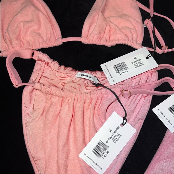 We Wore What - Copper Terrycloth Bikini Set - Picture 6 of 9